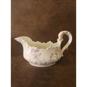 Antique C.H. Field Haviland Limoges France Creamer Pitcher – Floral w/ Gold Trim